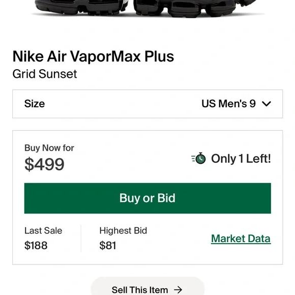 Nike vapor max Gradient Red and Black Sneakers